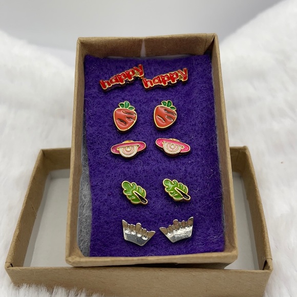 Resin Earrings 5-Pairs - Picture 1 of 7